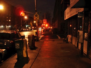 7th Ave. in Brooklyn, 5am. I made the walk from my house on 20th street to the subway stop at 9th street thousands of times. This 5am walk was to catch the Lucky Star bus on Christie St. in Chinatown to go to Boston 7th Ave. in Brooklyn, 5am. I made the walk from my house on 20th street to the subway stop at 9th street thousands of times. This 5am walk was to catch the Lucky Star bus on Christie St. in Chinatown to go to Boston